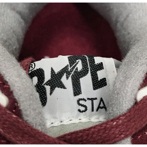 A BATHING APE BAPE STA \'NB\' TRAINER RED Burgundy Size 8 NIB RARE main image 11